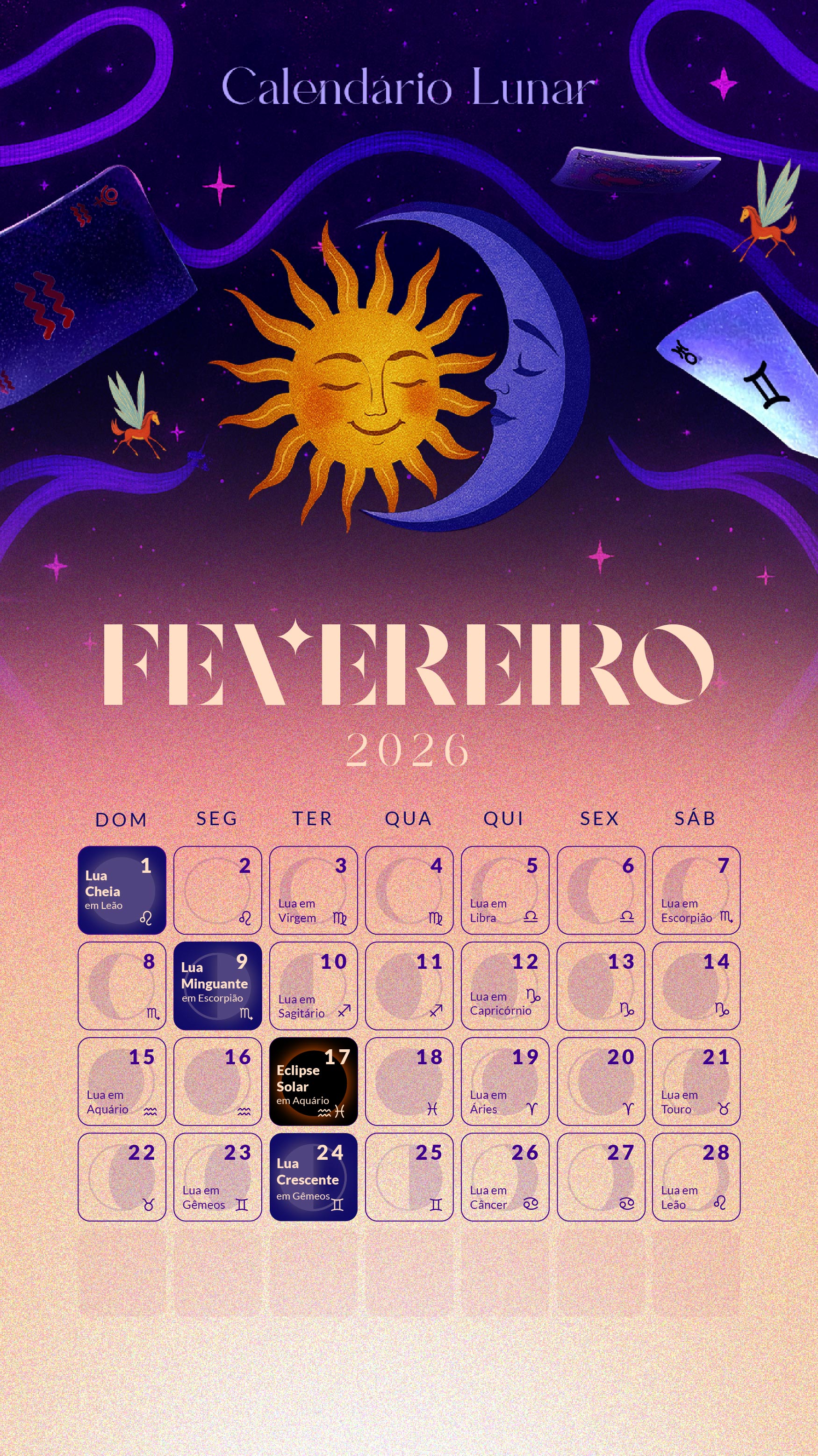 Calendário Lunar 2026